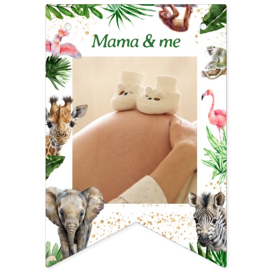 Wild One Safari Animals Boy 1st Birthday Vlaggetjes (Tweede vlag)