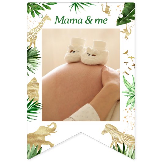 Wild One Safari Animals Boy 1st Birthday Vlaggetjes (Tweede vlag)