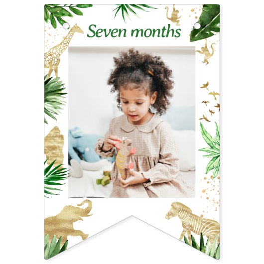 Wild One Safari Animals Boy 1st Birthday Vlaggetjes (Tiende vlag)