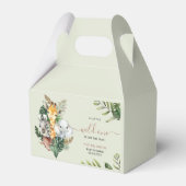 Wild One Safari Animals Boy Baby shower Bedankdoosjes (Achterkant)