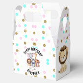 Wild One Safari Animals Boy Baby shower Bedankdoosjes (Geopend)