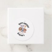 Wild One Safari Animals Boy Baby shower Bedankjes Labels (In situ)