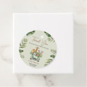 Wild One Safari Animals Boy Baby shower Bedankjes Labels (In situ)