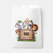 Wild One Safari Animals Boy Baby shower Bedankzakje (Voorkant)