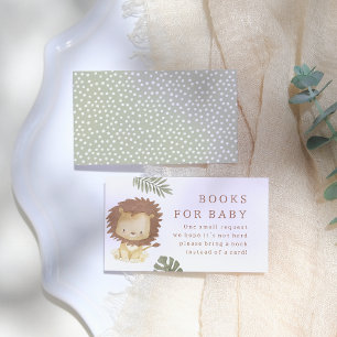 Wild One Safari Animals Boy Baby shower Informatiekaartje