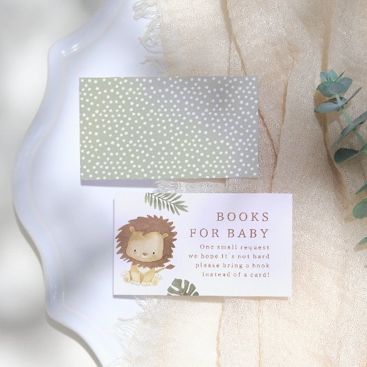 Wild One Safari Animals Boy Baby shower Informatiekaartje