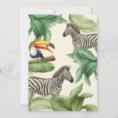 Wild One Safari Animals Boy Baby shower Kaart (Achterkant)
