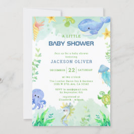 Wild One Safari Animals Boy Baby shower Kaart