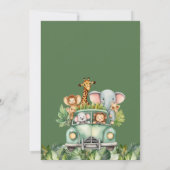 Wild One Safari Animals Boy Baby shower Kaart (Achterkant)