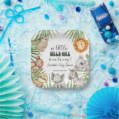Wild One Safari Animals Boy Baby Shower Papieren Bordje (Feest)