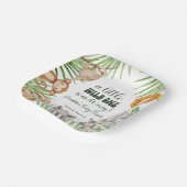 Wild One Safari Animals Boy Baby Shower Papieren Bordje (Gebogen)