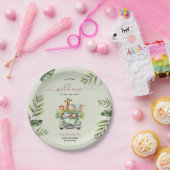 Wild One Safari Animals Boy Baby shower Papieren Bordje (Feest)