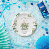 Wild One Safari Animals Boy Baby shower Papieren Bordje (Feest)