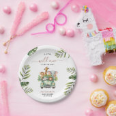 Wild One Safari Animals Boy Baby shower Papieren Bordje (Feest)