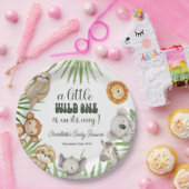 Wild One Safari Animals Boy Baby Shower Papieren Bordje (Feest)