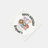 Wild One Safari Animals Boy Baby shower Servet (Hoek)