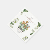 Wild One Safari Animals Boy Baby shower Servet (Hoek)