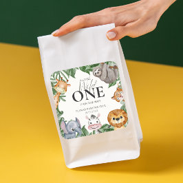 Wild One Safari Animals Boy Baby shower Vierkante Sticker