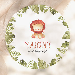 Wild One Safari Animals Boy Birthday Party Papieren Bordje