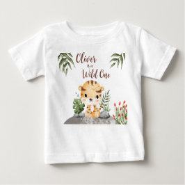 Wild One Safari Animals Cute Tiger 1st Birthday