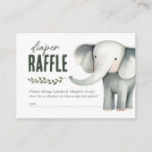 Wild One Safari Animals Diaper Baby shower Raffle Informatiekaartje (Voorkant)
