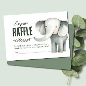 Wild One Safari Animals Diaper Baby shower Raffle Informatiekaartje