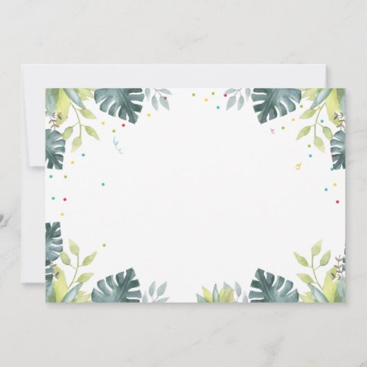 Wild One Safari Animals First Birthday Invitation Kaart (Achterkant)