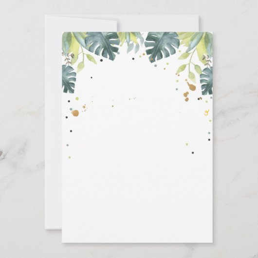 Wild One Safari Animals First Birthday Invitation Kaart (Achterkant)