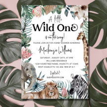 Wild One Safari Animals Geslacht Neutraal Baby sho