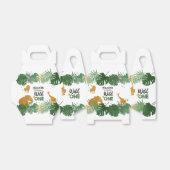 Wild One Safari Animals Gold Boy Oerwoud Favor Box Bedankdoosjes (Uitgevouwen)
