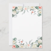 Wild One Safari Animals Greenery Baby shower Meisj Kaart (Achterkant)