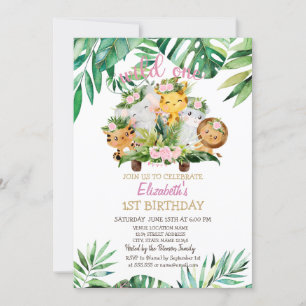 Wild One Safari Animals, laat 1 zaterdag achter Kaart