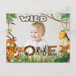 Wild One Safari Animals Safari Photo Boy Kaart
