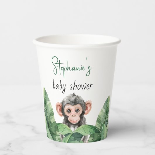 Wild One Safari Baby Animals Baby shower Papieren Bekers (Voorkant)