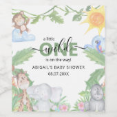 Wild One Safari Baby Feest Wijn Etiket (Enkel label)