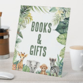 Wild One Safari Baby shower Boeken & Geschenken Te Reclamebord Met Voetstuk (Insitu)