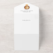 Wild One Safari Baby shower Boy All In One Uitnodiging (Buitenkant)