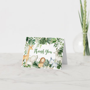 Wild One Safari Baby Shower Dankkaart Bedankkaart