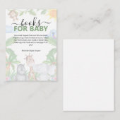 Wild One safari Baby shower Enclosure Card Informatiekaartje (Voorkant / Achterkant)