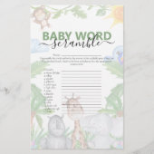 Wild One Safari Baby shower Game (Voorkant)