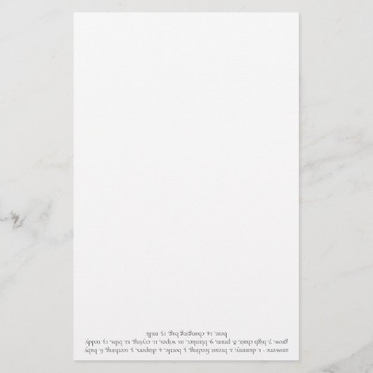 Wild One Safari Baby shower Game (Achterkant)