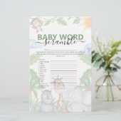 Wild One Safari Baby shower Game (Staand voorkant)
