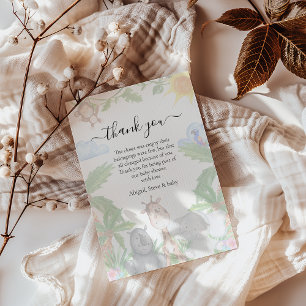 Wild One safari Baby shower - Hartelijk dank Bedankkaart