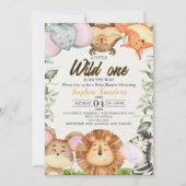 Wild One Safari Baby Shower Kaart (Voorkant)