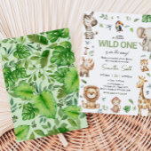 Wild One Safari Baby shower Kaart