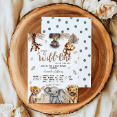 Wild One Safari Baby shower Kaart