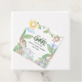 Wild One Safari Baby shower Napkins Bedankjes Labels (In situ)