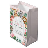 Wild One Safari Baby shower - Oerwoud dieren Medium Cadeauzakje (Voorkant Gekanteld)