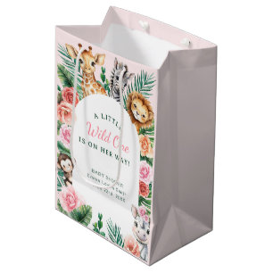 Wild One Safari Baby shower - Oerwoud dieren Medium Cadeauzakje