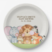 Wild One Safari Baby Shower Papieren Bordje (Voorkant)